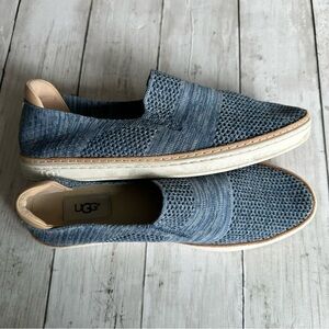 PREOWNED UGG SAMMY BLUE SNEAKERS SLIP ON WOMENS SIZE 8